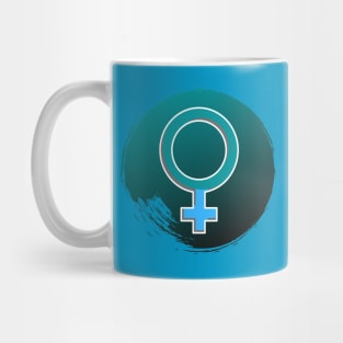 Female Symbol – Blue and Green Mug